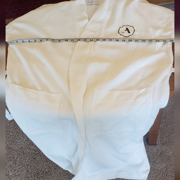 Frette white waffel weave kimono robe, size XL - Picture 3 of 8